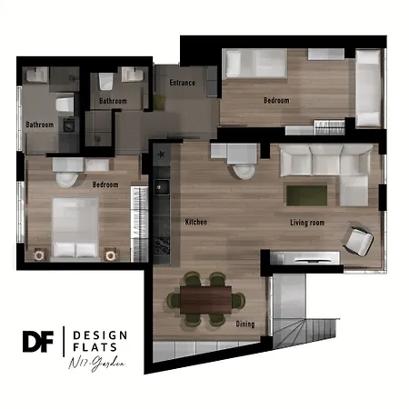 N17 Garden - Parking - Workdesk - Blackout Rolls- Netflix - Wash&dry